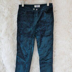We The Free, Free People, Teal Velour Pant, size 28
